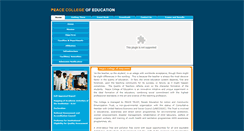 Desktop Screenshot of peacecollege.in